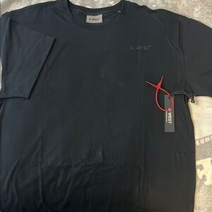 G WEST Black Crew Neck Short Sleeve Tee